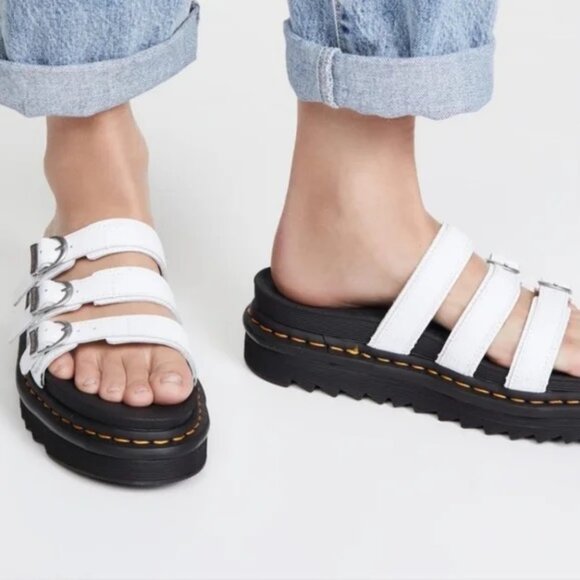 Dr. Martens White and Black Sandals - Picture 5 of 16